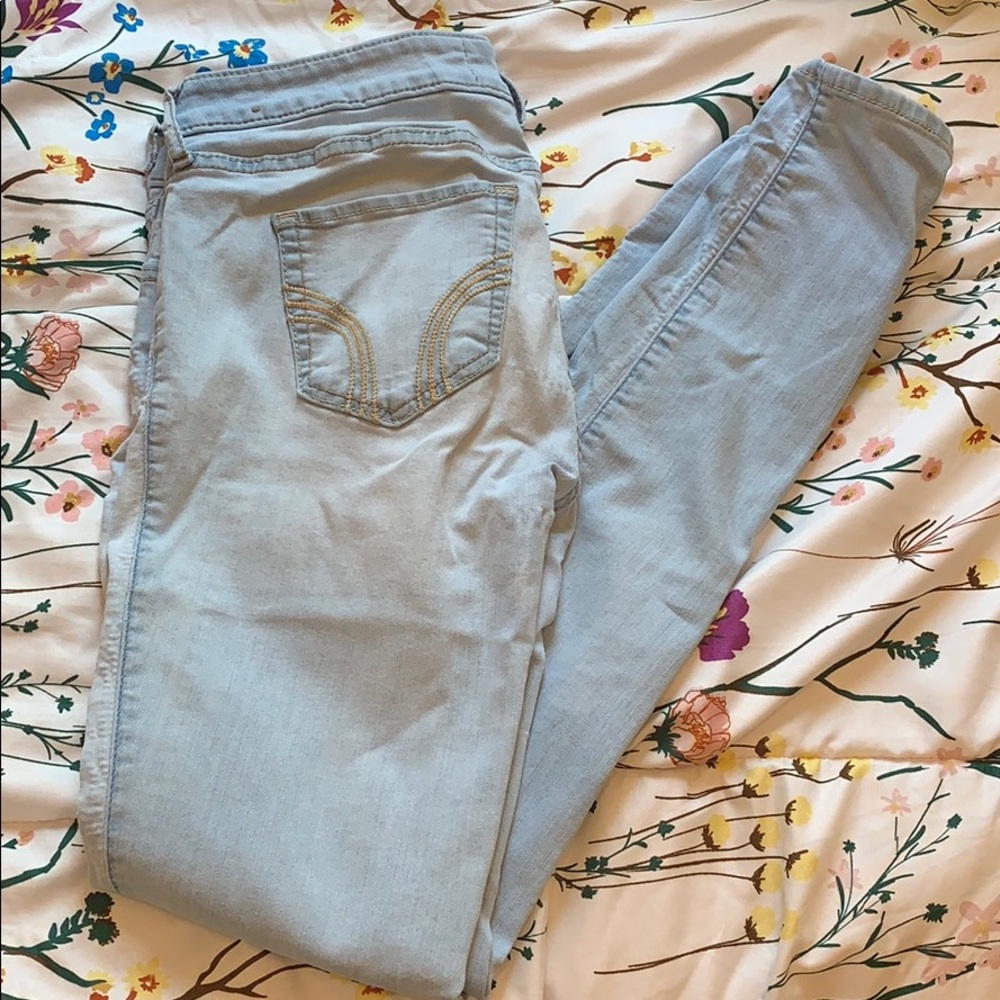 light wash super skinny jeans
